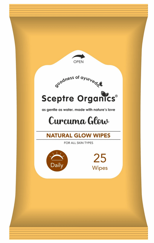 Sceptre Organics Curacuma Glow Natural Glow Wipes - Global Surgicals