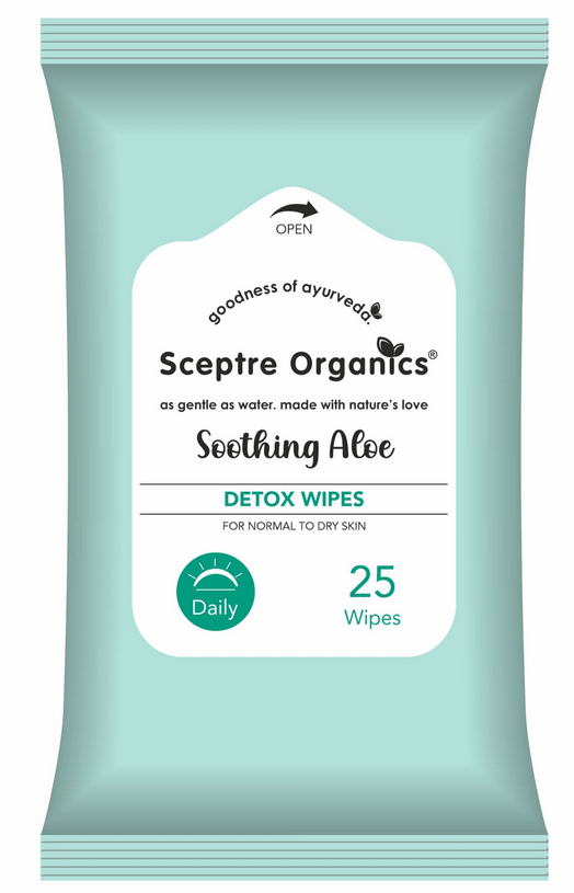 Sceptre Organics Soothing Aloe Detox Wipes - Global Surgicals