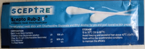 Sceptre Scepto Rub 2S Antiseptic Swab - Global Surgicals