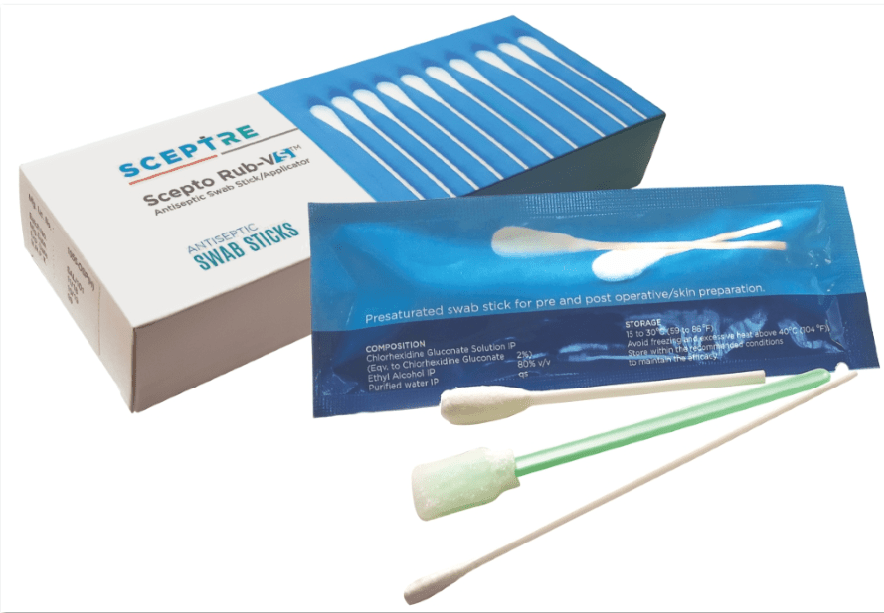 Sceptre Scepto Rub VS Antiseptic Swab Stick - Global Surgicals