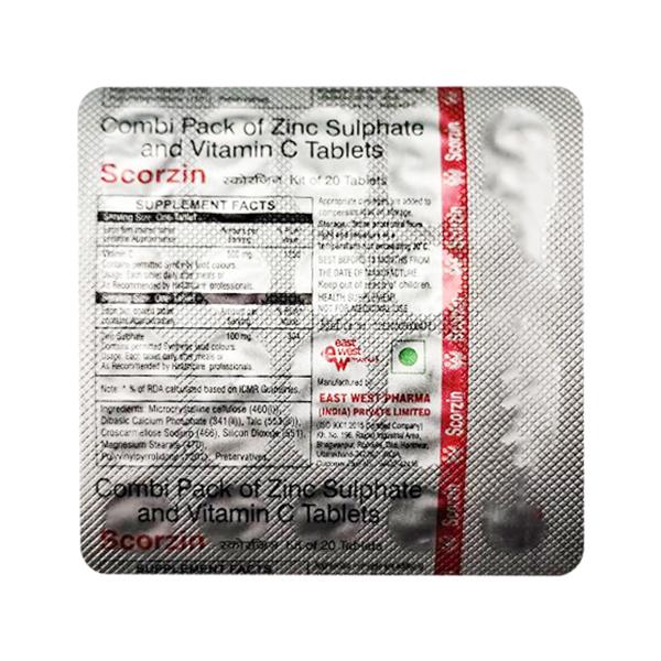 SCORZIN Tablet 20's - Global Surgicals