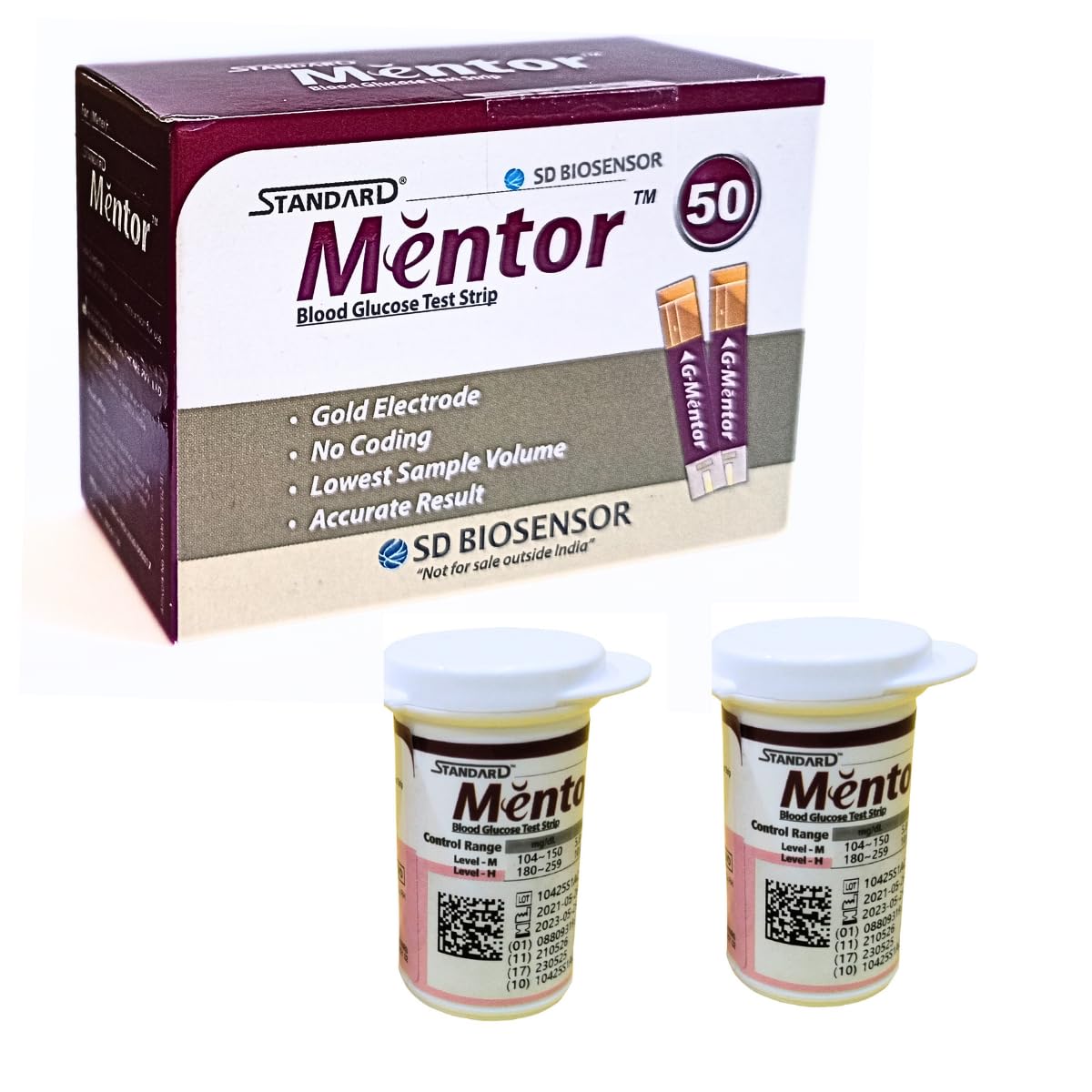 SD Biosensor Standard Mentor Glucometer Strip - Global Surgicals