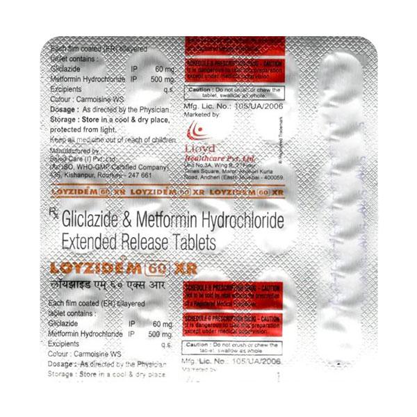 Loyzide M XR 60mg Tablet 15'S