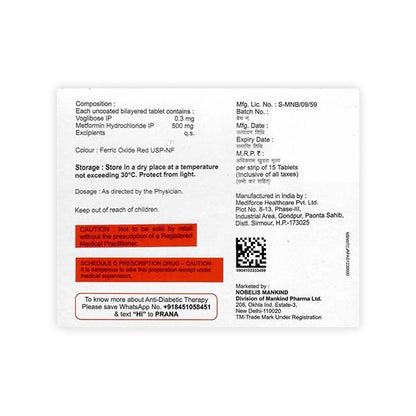 VOGLISTAR PLUS 0.3 Tablet 15's