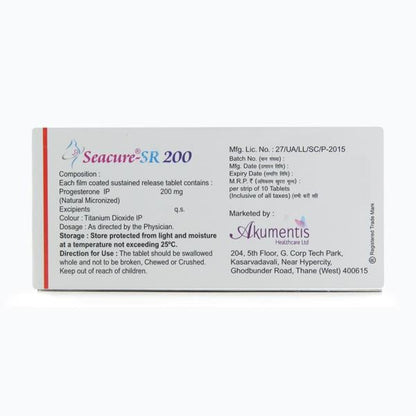 Seacure SR 200mg Tablet 10'S - Global Surgicals