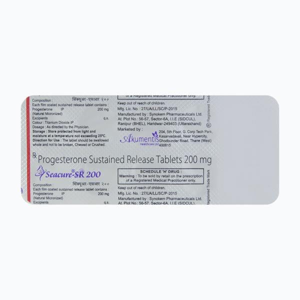 Seacure SR 200mg Tablet 10'S - Global Surgicals