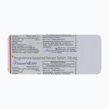Seacure SR 200mg Tablet 10'S - Global Surgicals