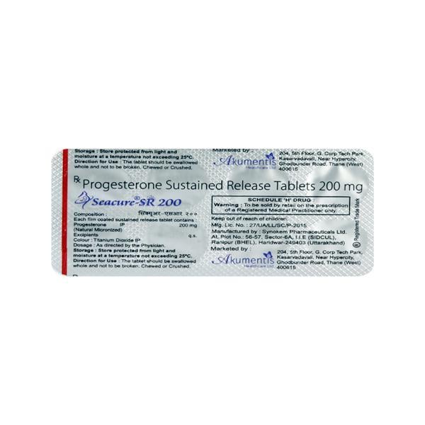 Seacure SR 200mg Tablet 10'S - Global Surgicals