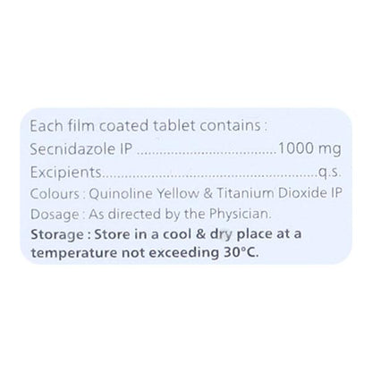 SECDAC 1000mg Tablet 2's - Global Surgicals