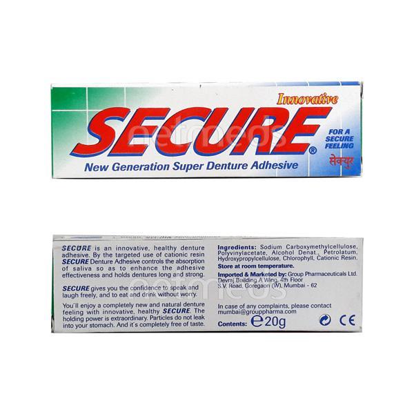 Secure Adhesive Cream 20gm - Global Surgicals