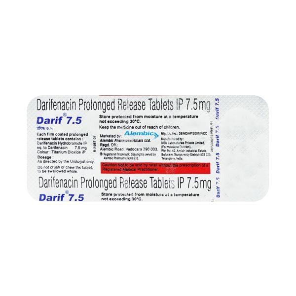 Darif 7.5mg Tablet 10'S