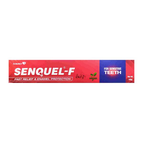 SENQUEL F FAST RELIEF & ENAMEL PROTECTION SUGAR FREE Tooth Paste 100g - Global Surgicals