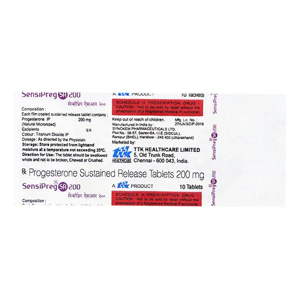 SENSIPREG SR 200mg Tablet 10's - Global Surgicals