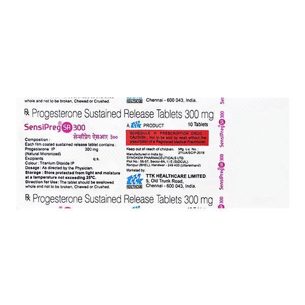 SENSIPREG SR 300mg Tablet 10's - Global Surgicals