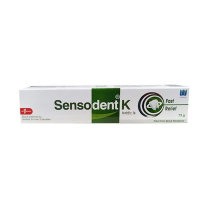 SENSODENT K FAST RELIEF Tooth Paste 75g - Global Surgicals
