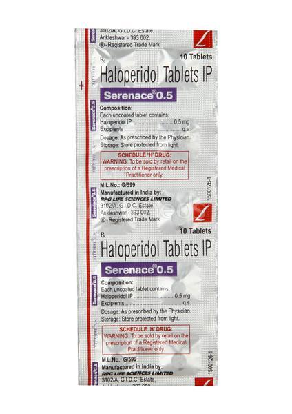 Serenace 0.5mg Tablet 10'S - Global Surgicals