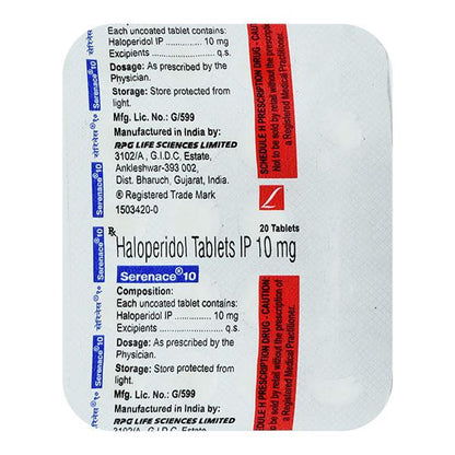 SERENACE 10 Tablet 20's - Global Surgicals