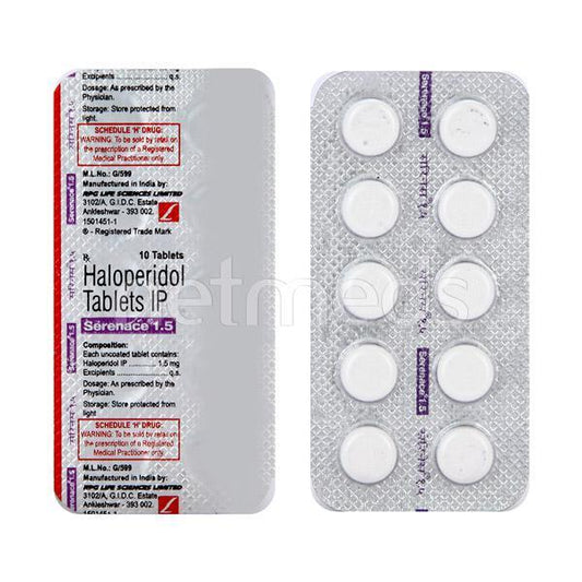 Serenace 1.5mg Tablet 10'S - Global Surgicals