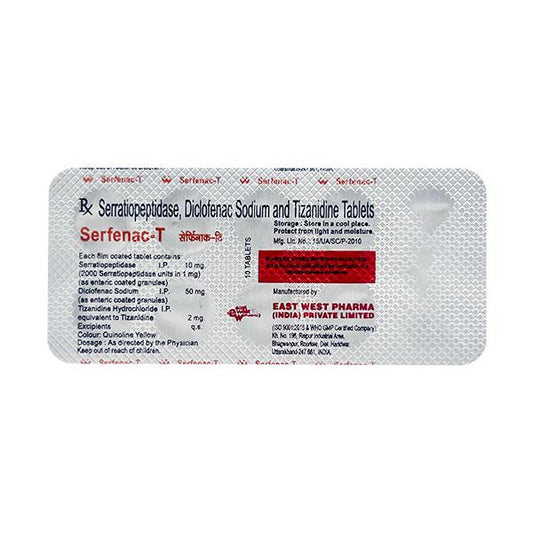 Serfenac T Tablet 10'S - Global Surgicals