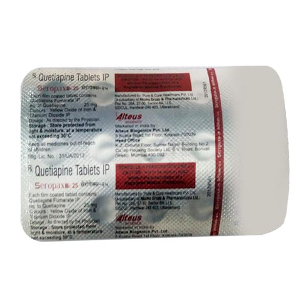 SEROPAX 25 Tablet 15's - Global Surgicals
