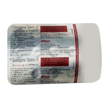 SEROPAX 25 Tablet 15's - Global Surgicals