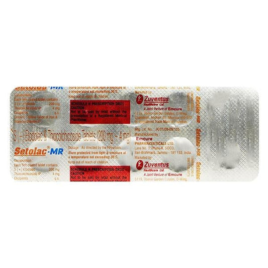 SETOLAC MR 200 Tablet 10's - Global Surgicals