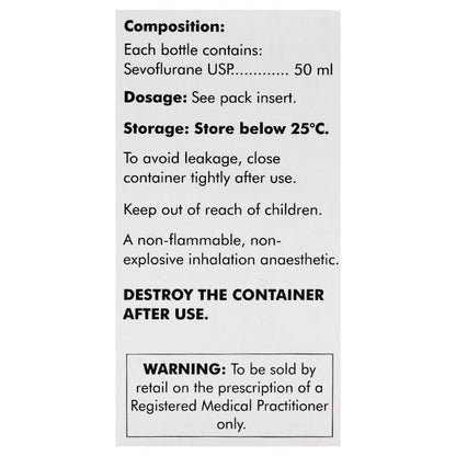 SEVFURANE 50 Liquid For Inhalation 50ml - Global Surgicals
