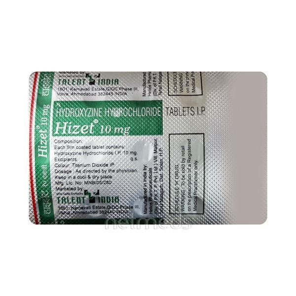 Hizet 10mg Tablet 15'S