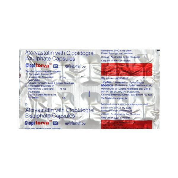 Clopitorva 20mg Capsule 10'S