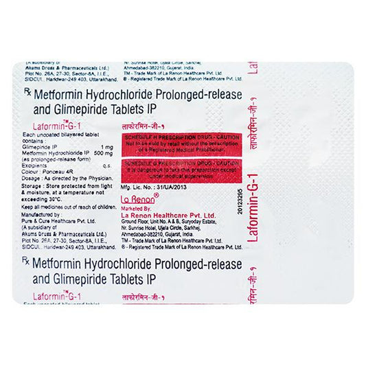 Laformin G 1/500mg Tablet 10'S