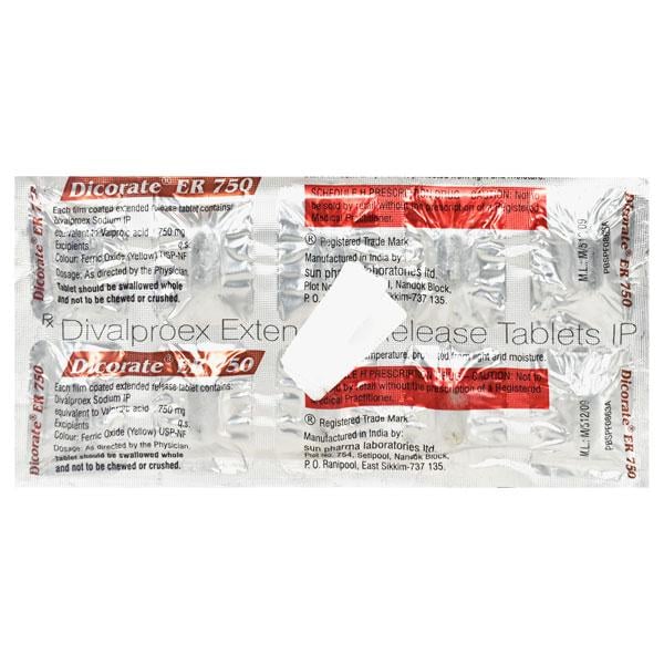 Dicorate ER 750mg Tablet 10'S
