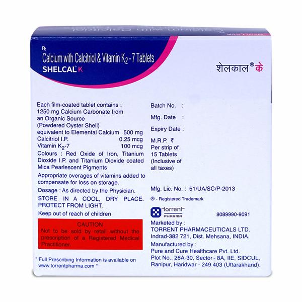 Shelcal K Tablet 15'S - Global Surgicals