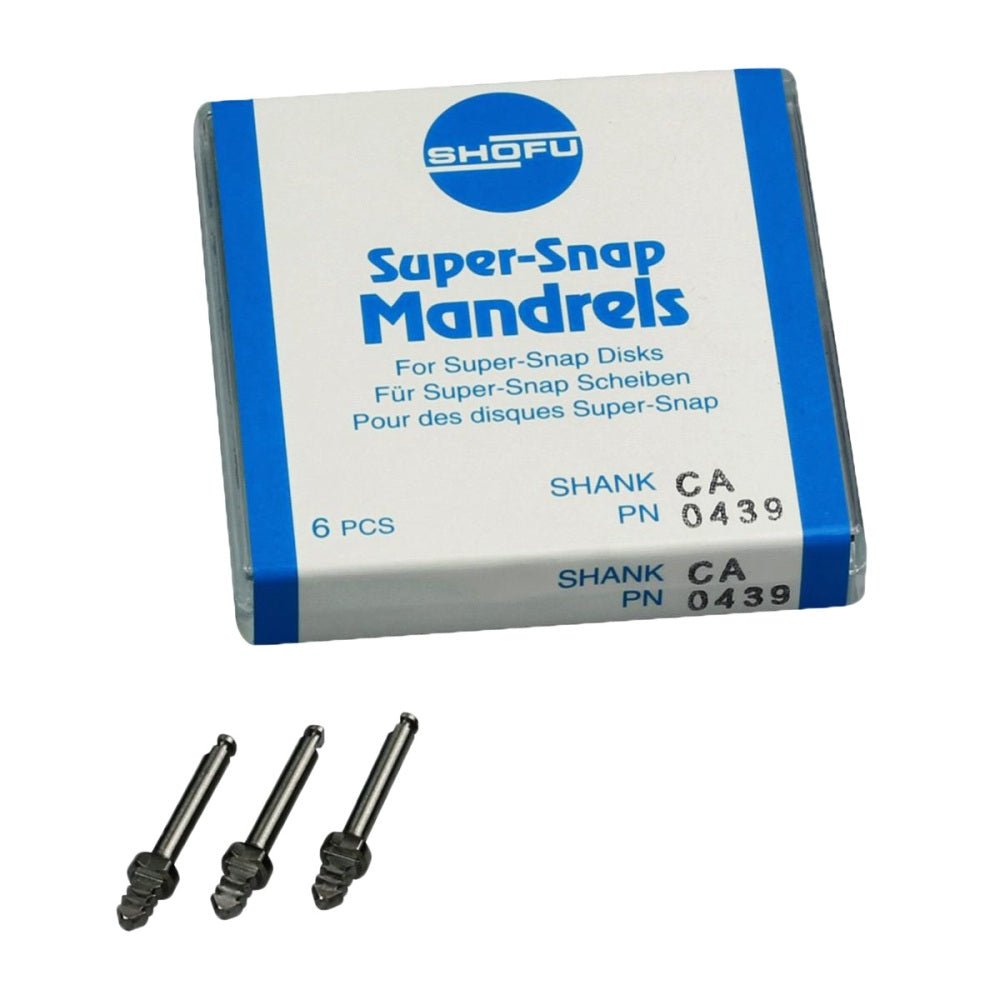 Shofu Super - Snap CA Mandrel Rotary Polishing Instruments - Global Surgicals