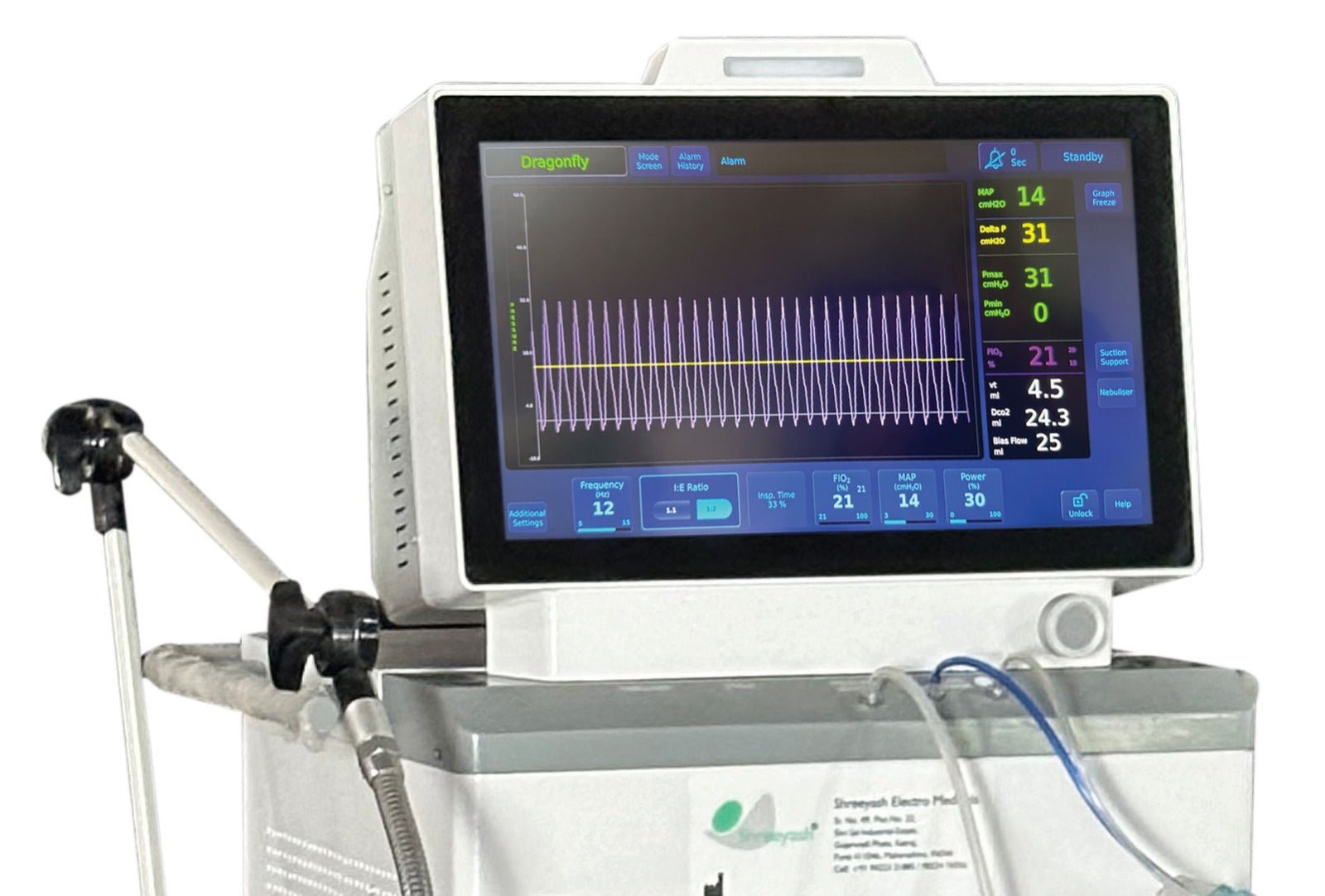 Shreeyash Dragonfly High Frequency Oscillatory Ventilator - Global Surgicals