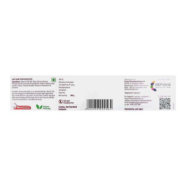 SHY NM MORE FOAMING FRESHNESS Tooth Paste 100g - Global Surgicals
