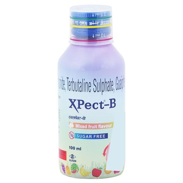 Xpect B Sugar Free Mixed Fruit Flavour Expectorant 100ml