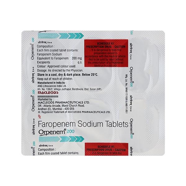 Orpenem 200mg Tablet 6'S