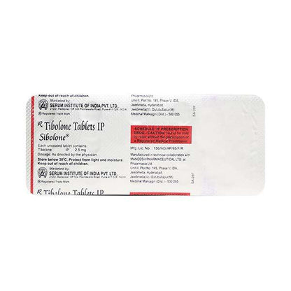 Sibolone 2.5mg Tablet 15'S - Global Surgicals