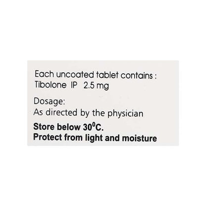 Sibolone 2.5mg Tablet 15'S - Global Surgicals