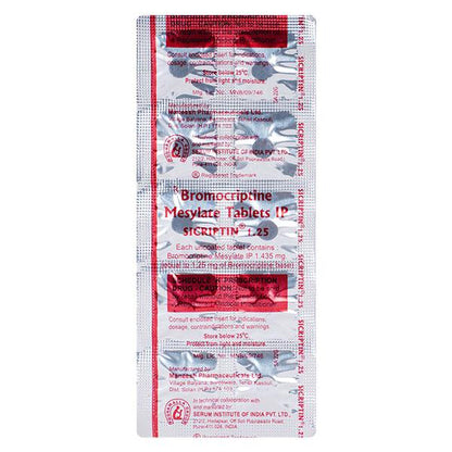 Sicriptin 1.25mg Tablet 10'S - Global Surgicals