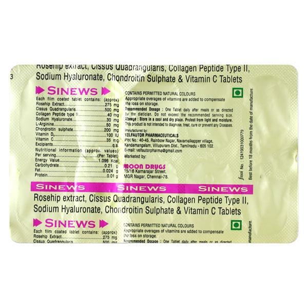 SINEWS Tablet 10's - Global Surgicals