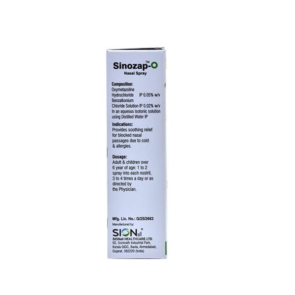 SINOZAP O ADULT Nasal Spray 10ml - Global Surgicals