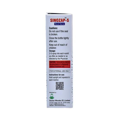 SINOZAP S Nasal Spray 10ml - Global Surgicals