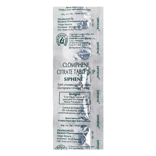 Siphene 50mg Tablet 5'S - Global Surgicals