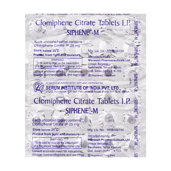Siphene M 25mg Tablet 30'S - Global Surgicals