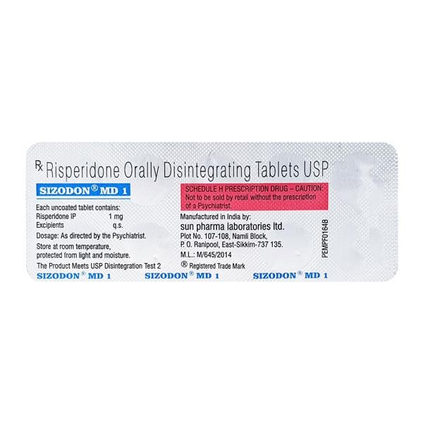 Sizodon MD 1mg Tablet 10'S - Global Surgicals