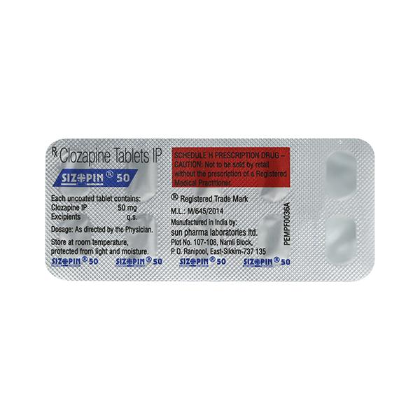 Sizopin 50mg Tablet 10'S - Global Surgicals