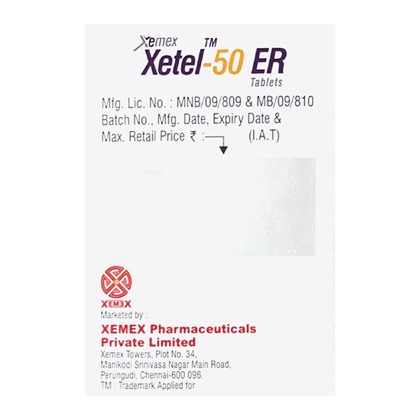 XETEL 50 ER Tablet 15's