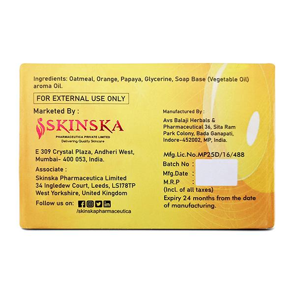SKINSKA NATURALS OATMEAL ORANGE & PAPAYA Soap 125gm - Global Surgicals
