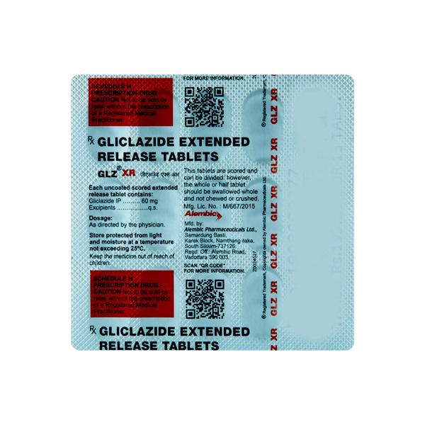 GLZ XR 60mg Tablet 15'S